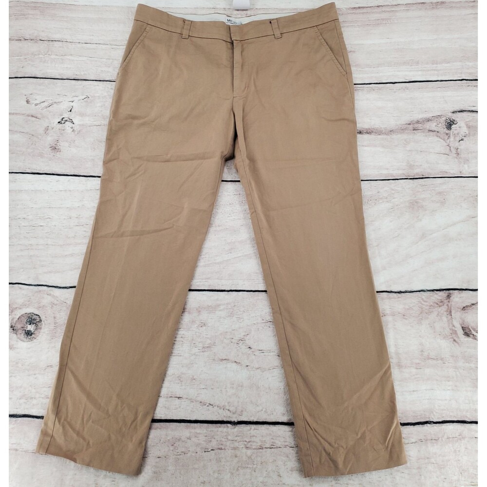Mr Turk Mens Chino 38 Khaki Dress Pants Brown Stretch Preppy USA Made Trina Turk